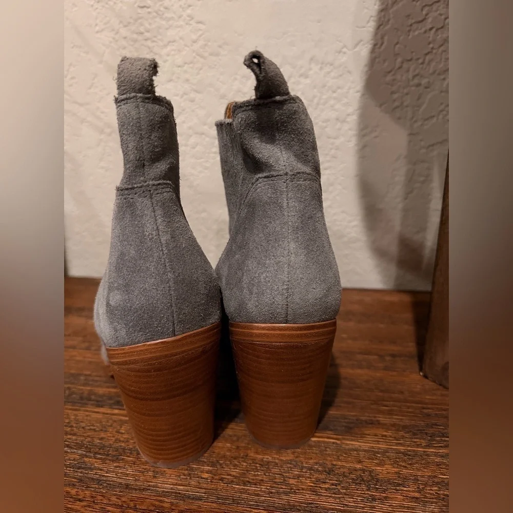 MARC FISHER Women's Suede Leather Gadri Boho Ankle Boots Booties Sz10M